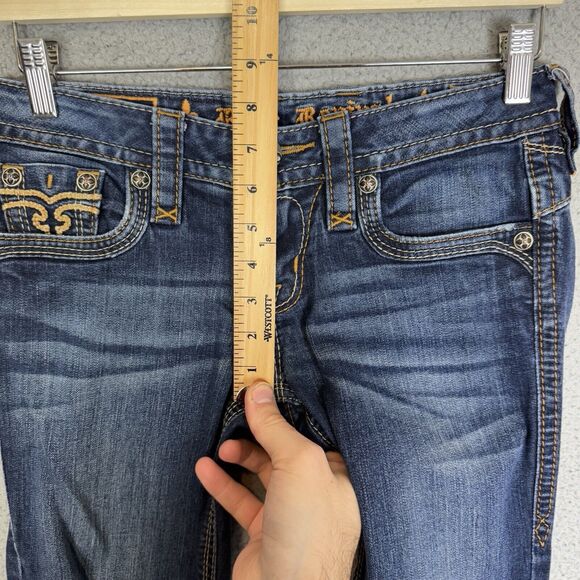 Rock Revival Jeans Womens‎ 25 Calli Skinny Embroidery Dark Wash Stretch - Picture 6 of 11
